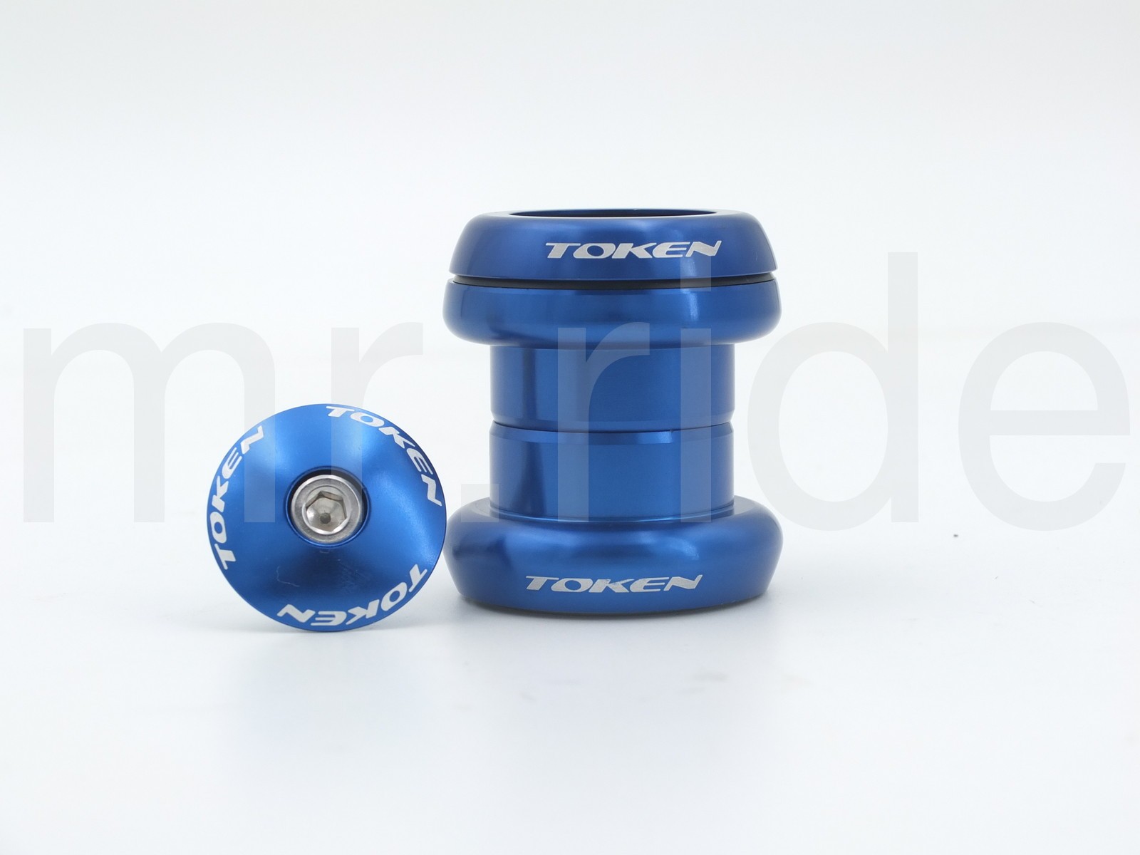 Head set TOKEN “Heggset” TK 060 for 1 1/8″ Blue for integrated + threadless