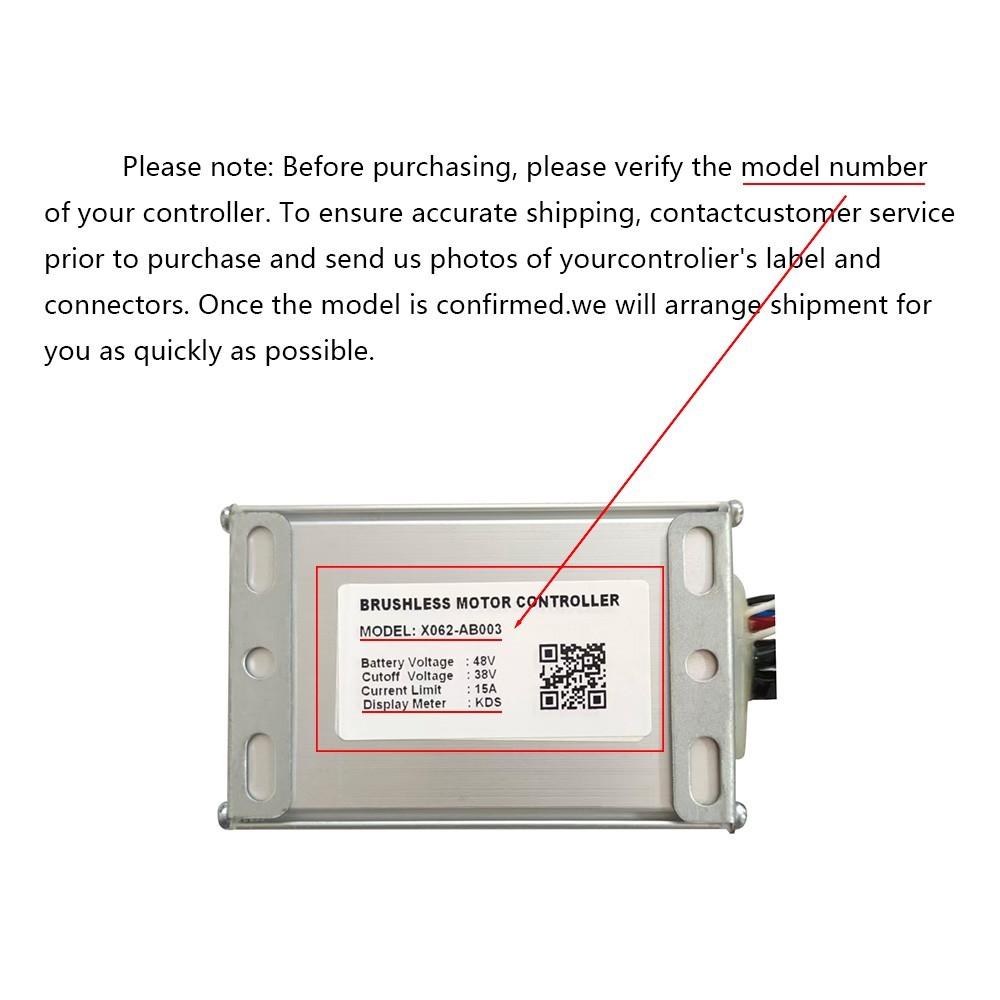Brushless Motor Controller X062-AB003 48V 15A Electric Bike Conversion Kit KDS