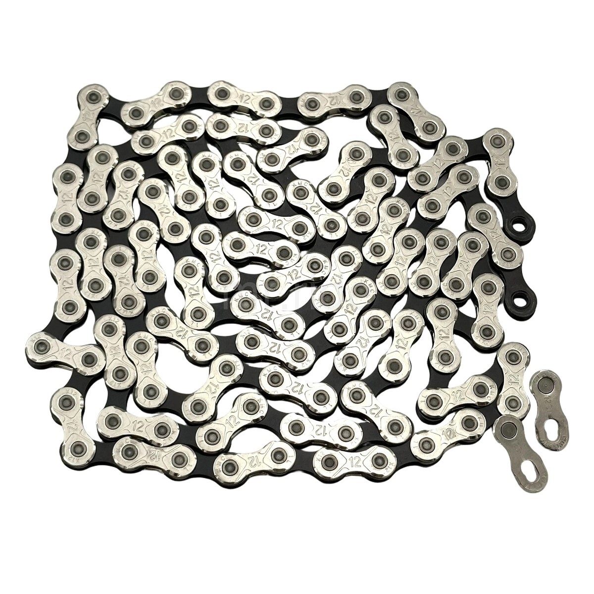 KMC X12 Bike Chain 12-Speed 124 Links Silver/Black Shimano/Sram/Campagnolo