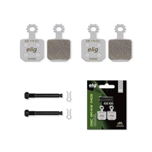 Bike Disc Brake Pads for Magura MT5 Estop, MT7 Pro, Silver (E2) 1 Pair – w/Pin