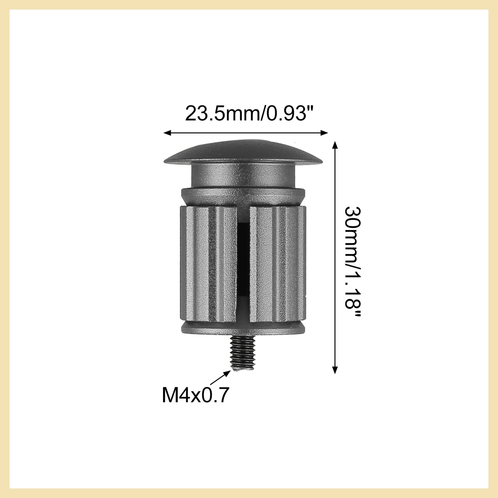 1Pair Aluminum Alloy 17.5-22mm Handlebar Plugs Bike Handlebar End Titanium Tone