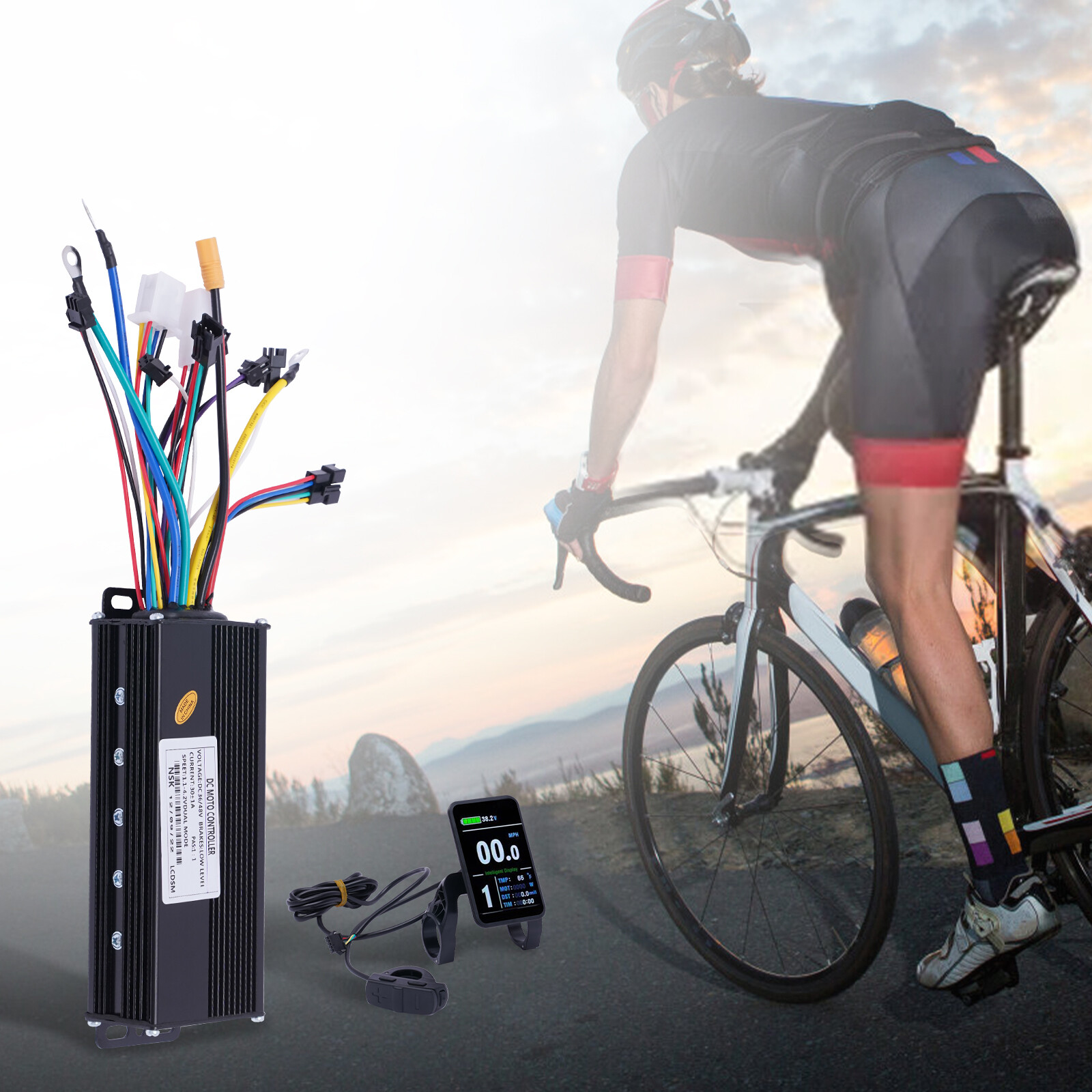 1200W 48V Electric Bicycle eBike Scooter Brushless Controller Kit LCD Display