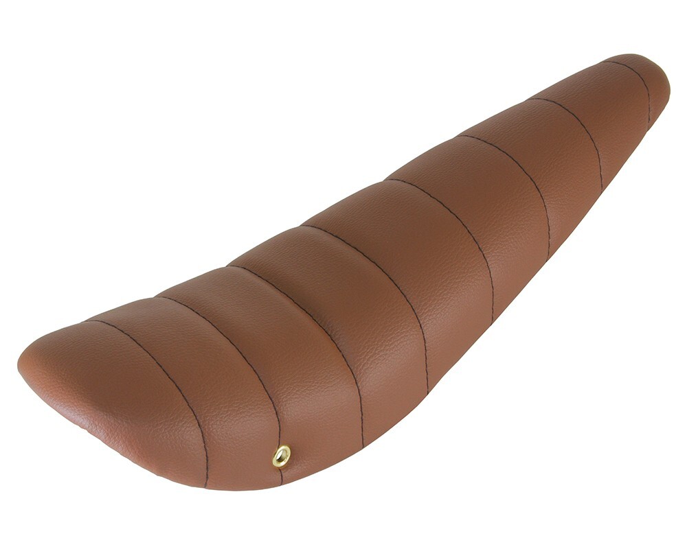 F&R VINTAGE LOWRIDER 20″ Classic Stitched Faux Leather Banana Saddle BROWN Seat