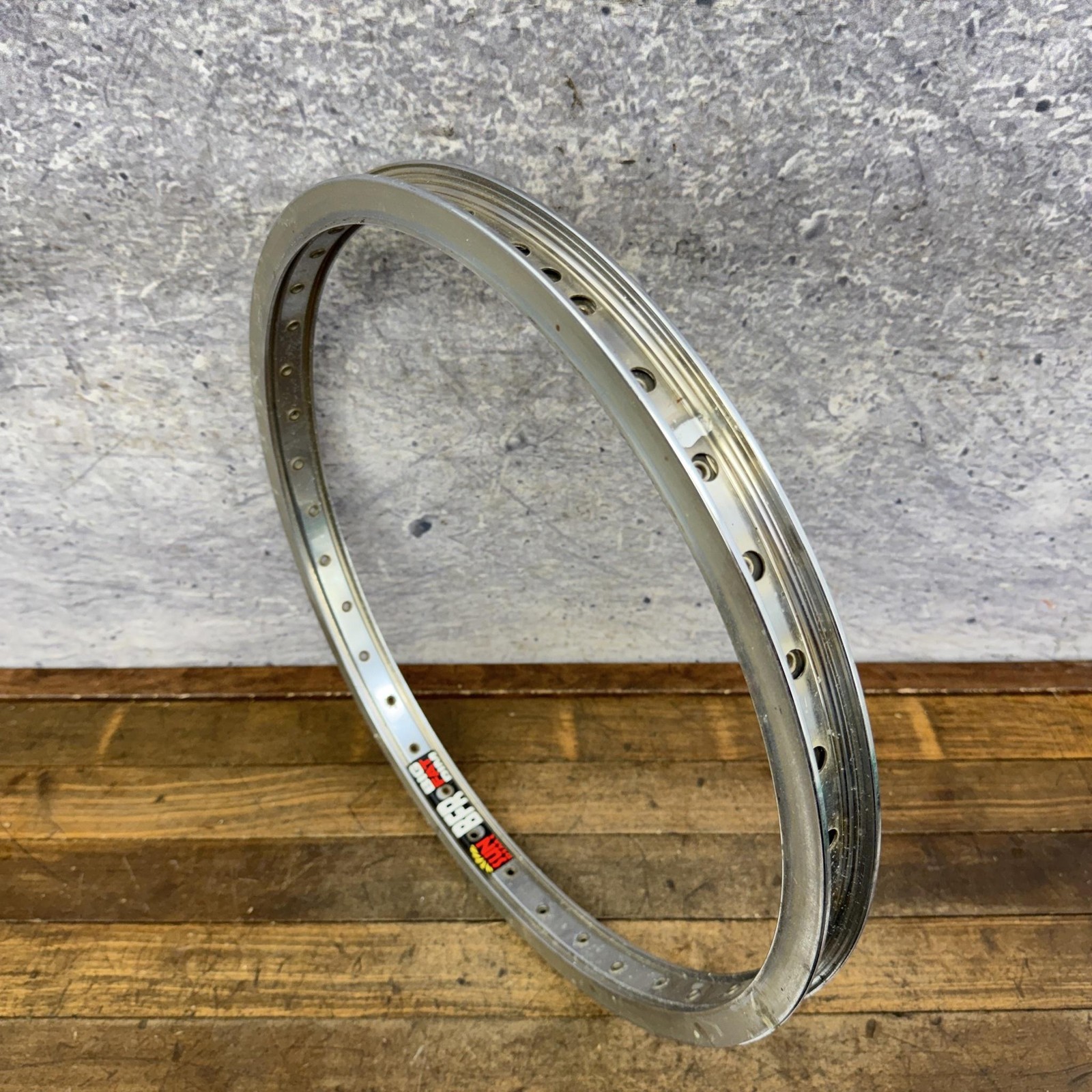 Vintage Sun Rims BFR Big Fat Rim 48H 20in BMX Silver Double Wall USA Bike 48