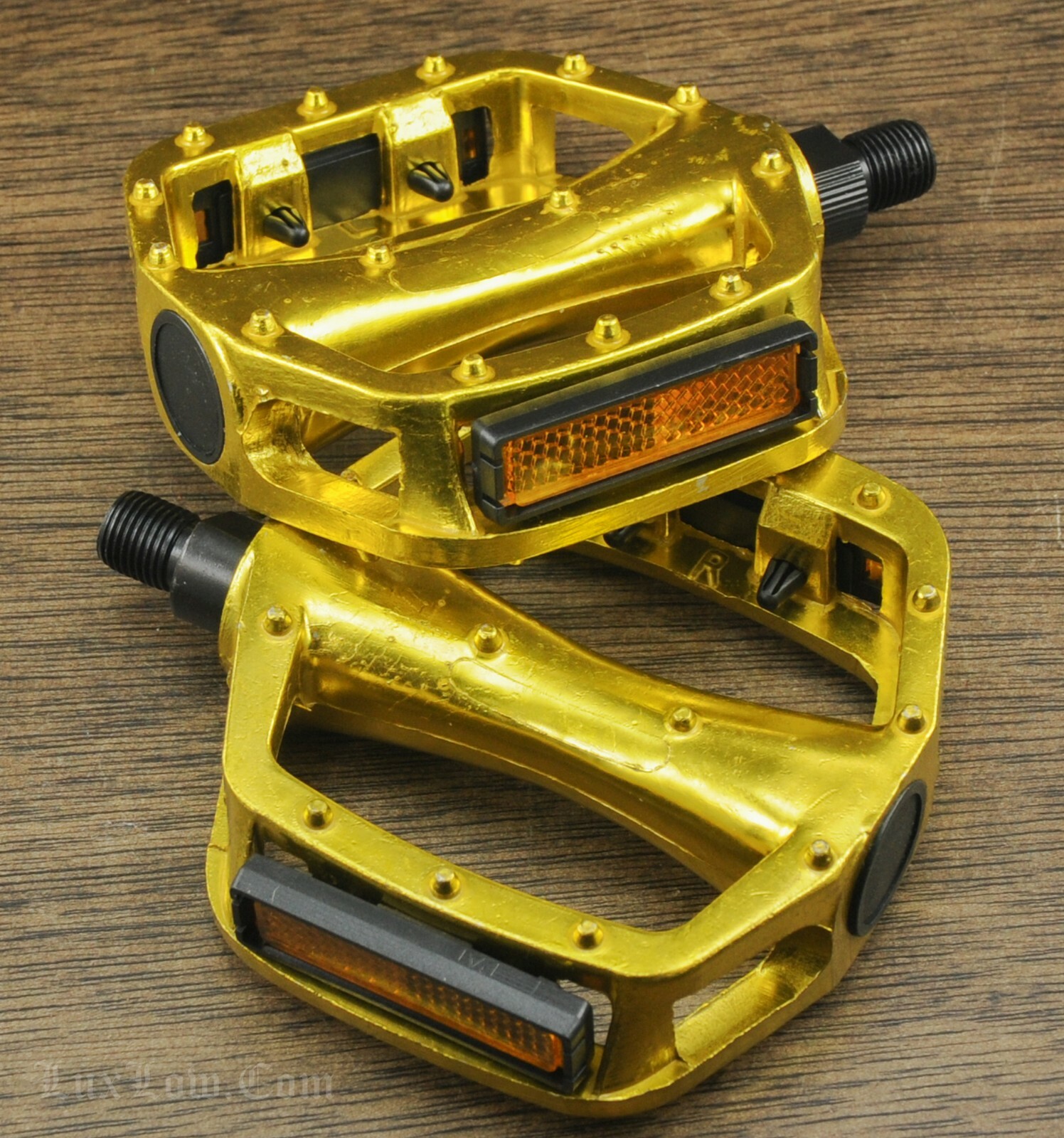 Gold Old School BMX Bike 1/2″ Platform PEDALS Vintage Schwinn Cruiser Bicycle