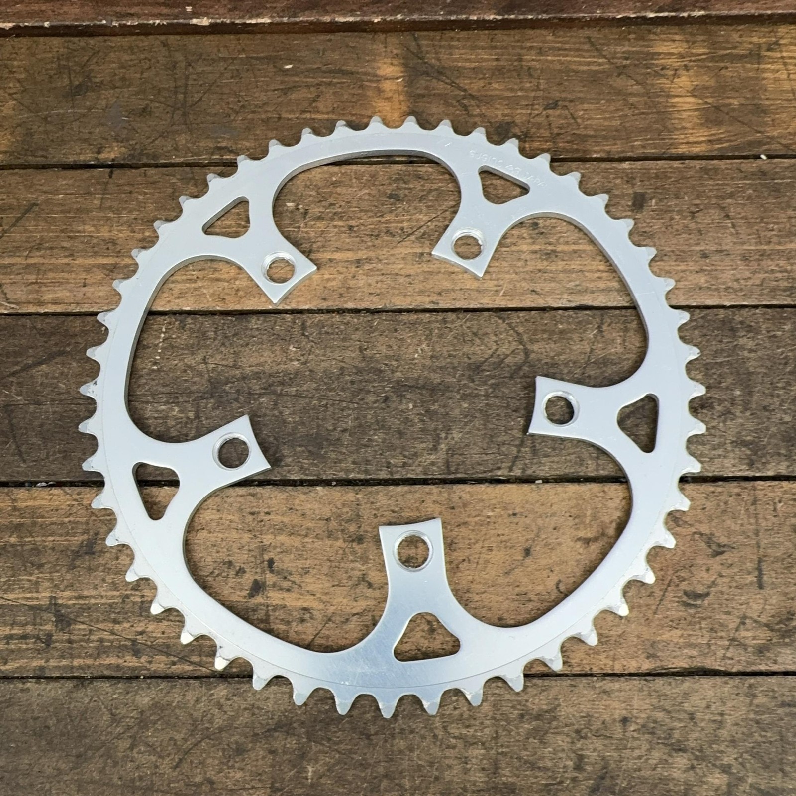 Vintage Sugino 49T Chainring 110 BCD 5-Arm 49t Silver Aluminum Road Bike