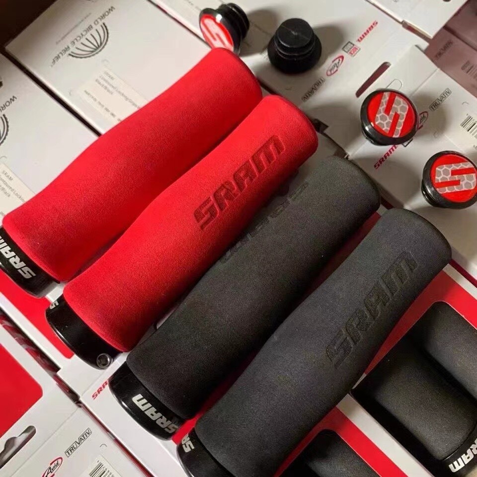 SRAM Lock On Bike Grips Ergonomic Contour Foam MTB XC Mountain Bike Scooter