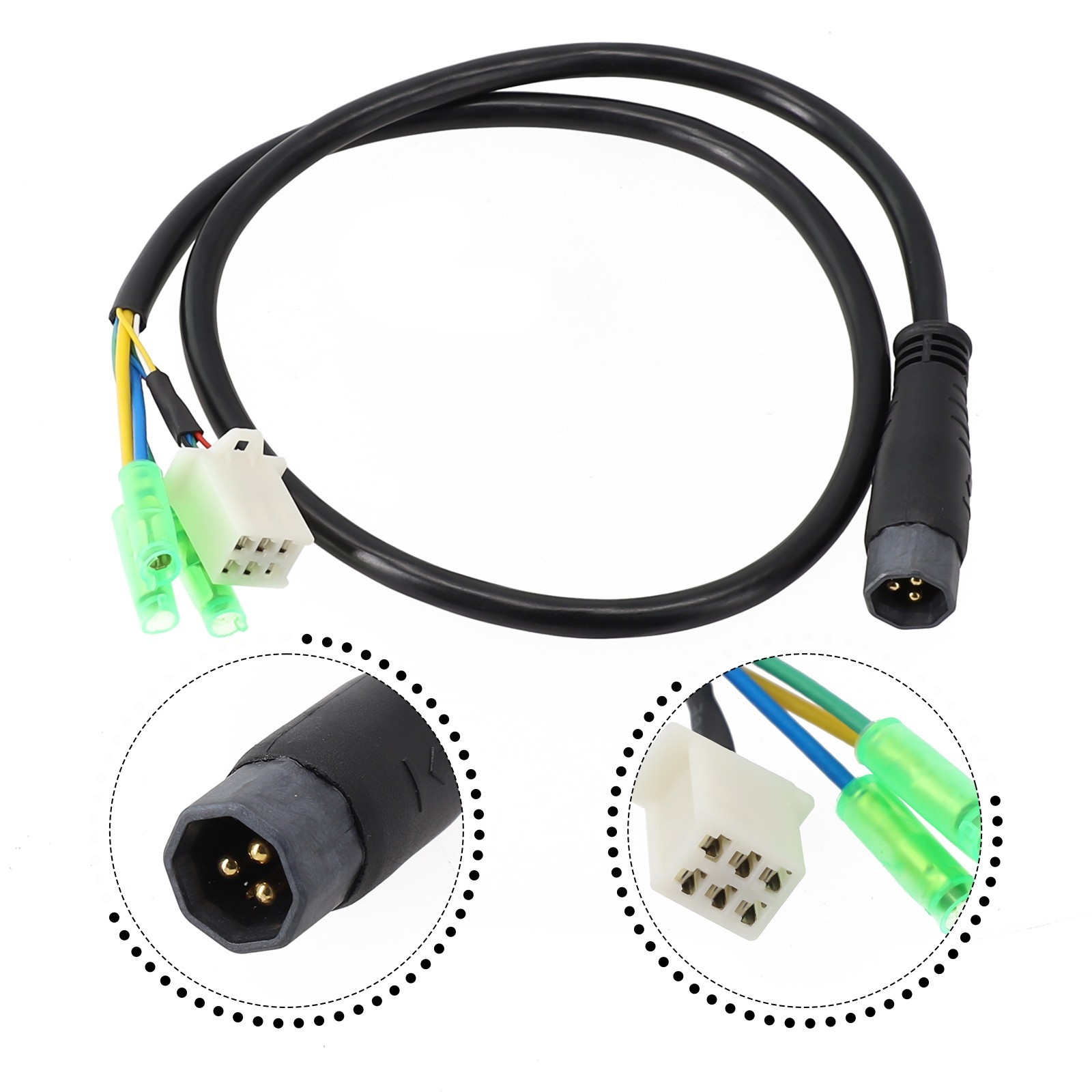 9Pin Motor Cable Adapter Cable/Male Black Adapter EBike Electric Bicycle
