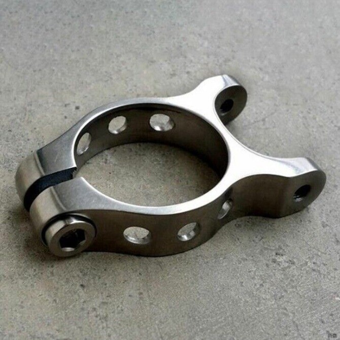 Titanium Seatpost Clamp With Rear Rack Holder 31.8 34.9/For Mountain / Road Bike