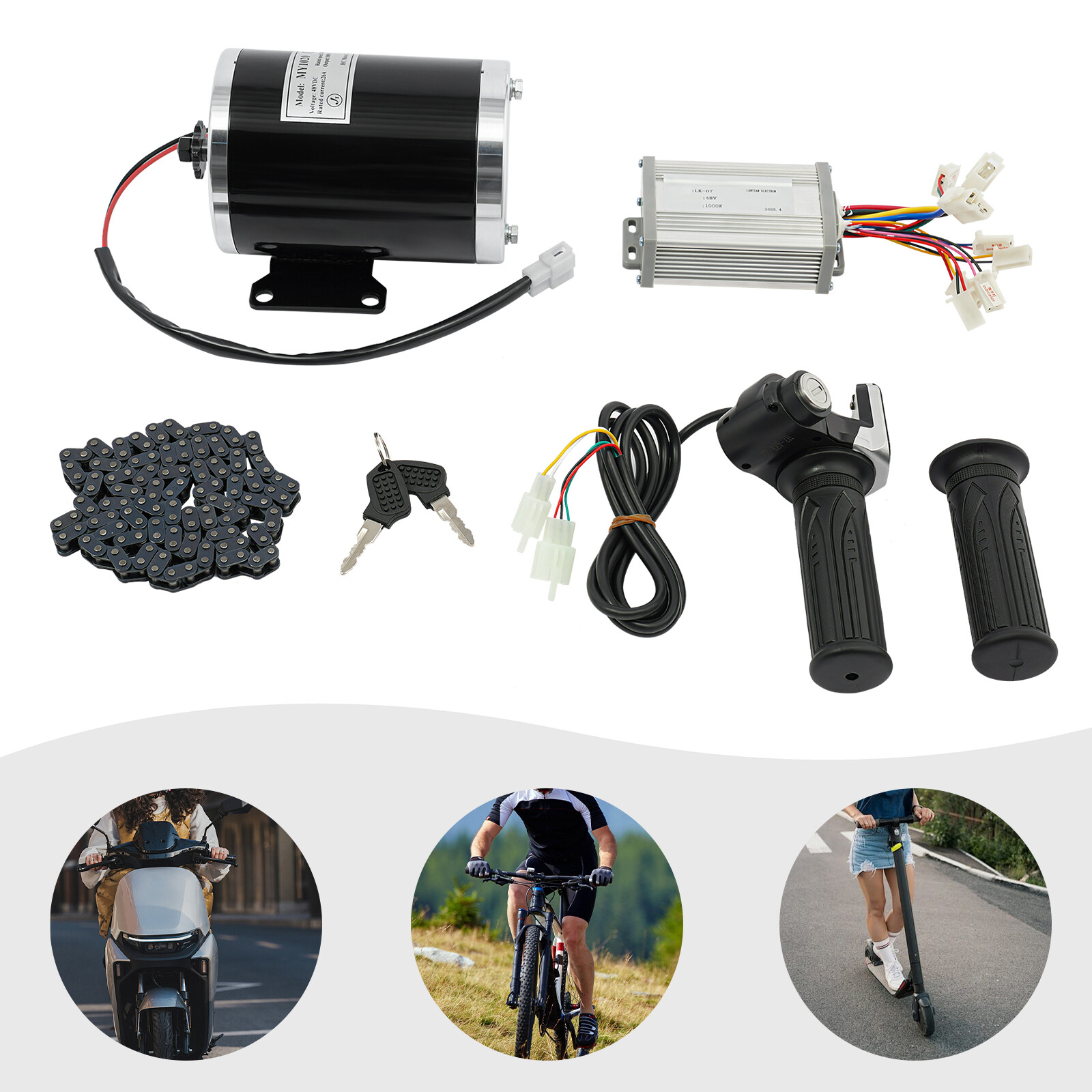 48V 1000W Brush Motor Controller Conversion Kit for Electric Bicycle ATV Ebike