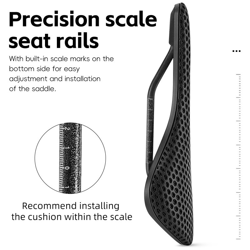 WEST BIKING 3D Printed Nylon Bicycle Saddle Hollow Racing Bike Seat Cushion
