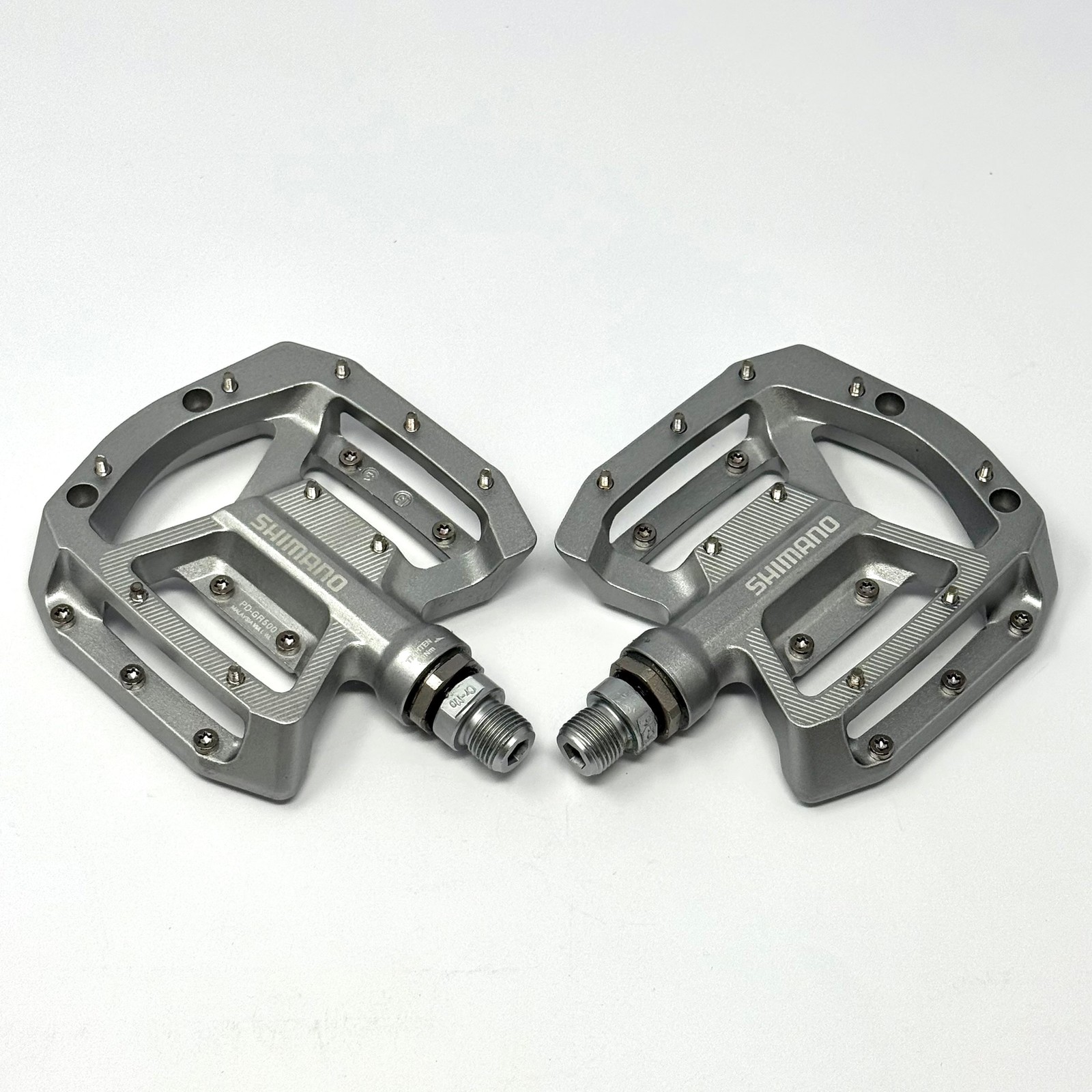 Shimano PD-GR500 Flat Platform Pedals Silver MTB Trail Enduro 9/16 Alloy Pair