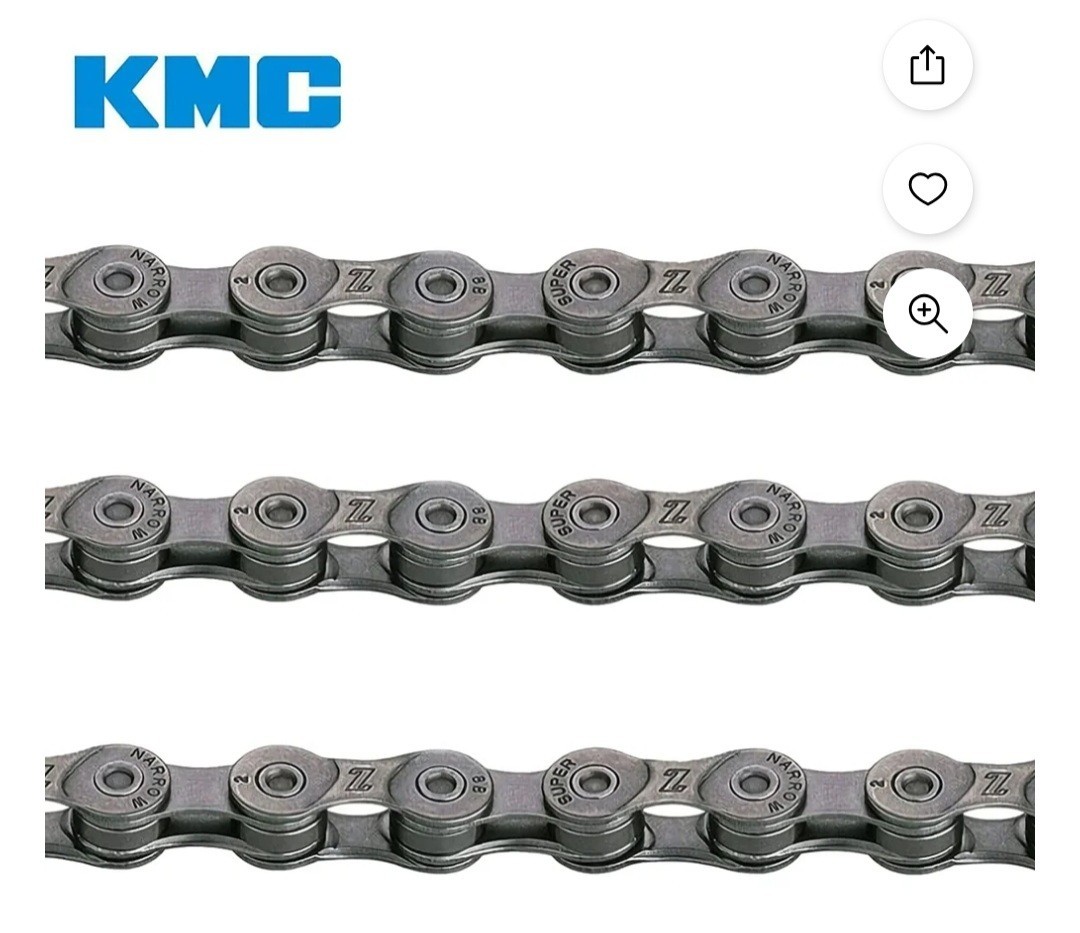 KMC Z9 9-Speed Bicycle Chain-116 Links-Silver-NEW IN ORIGINAL PACKAGING