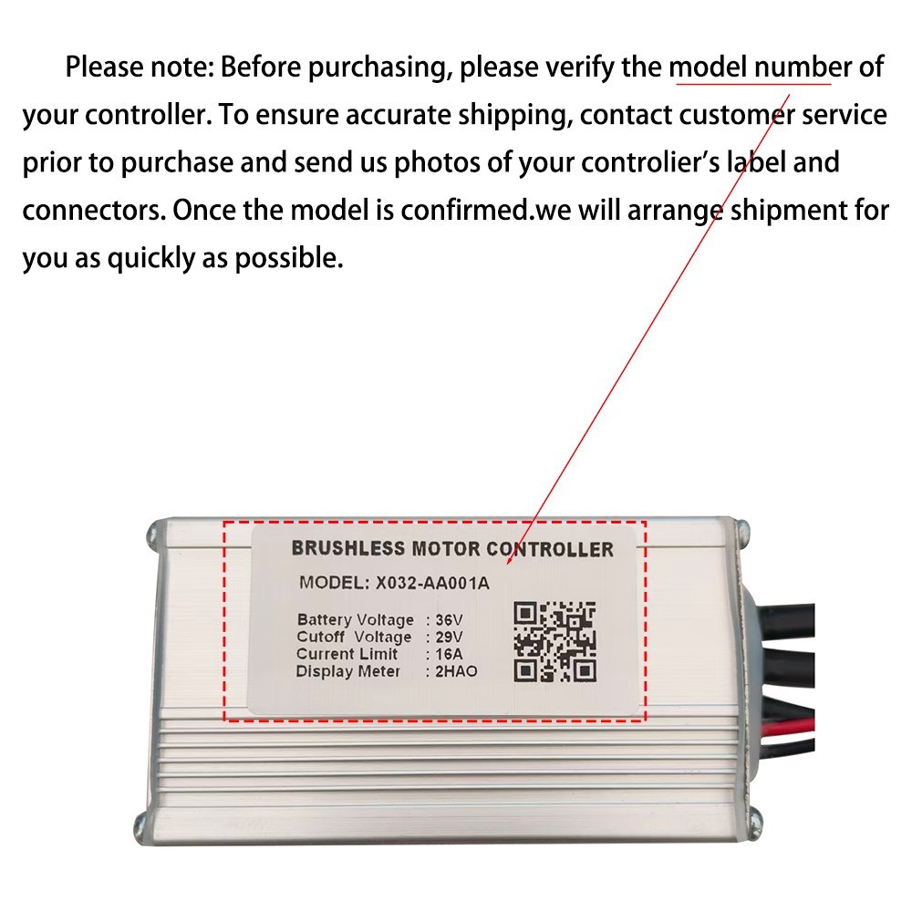 Brushless Motor Controller X032-AA001A 36V 16A Electric Bike Conversion Kit 2HAO