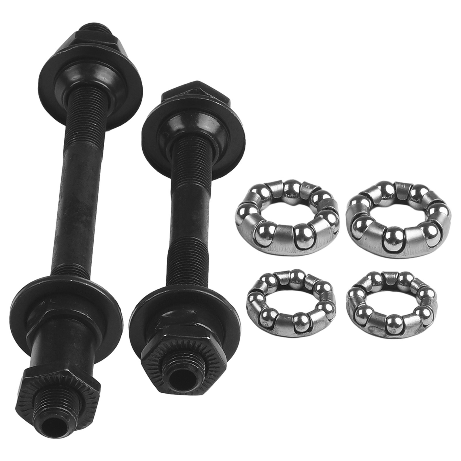 1 Set Bike Bicycle Axles Rear Front Axle Set 108mm 145mm With 1/4，3/16 Balls New