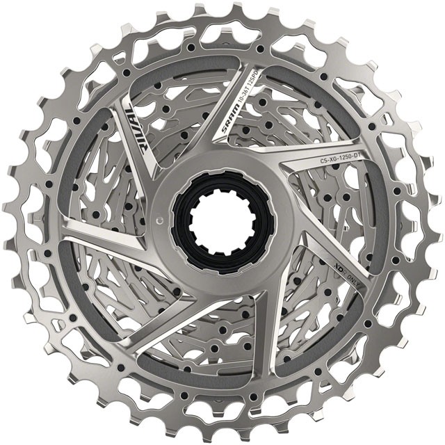 SRAM Rival AXS XG-1250 Cassette – 12-Speed, 10-36t, Silver, For XDR Driver Body,