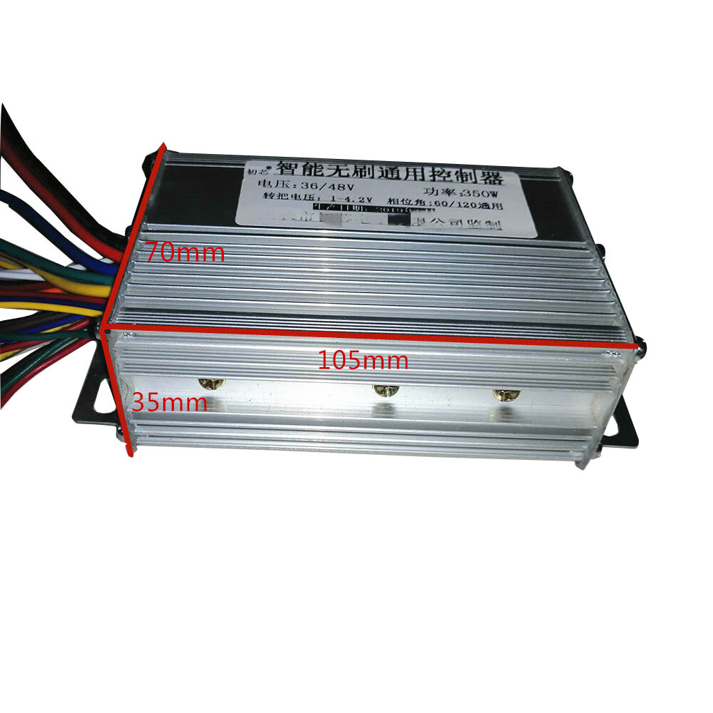 350W Brushless DC Motor Controller For Electric Bicycle E-bike Scooter 36V/48V