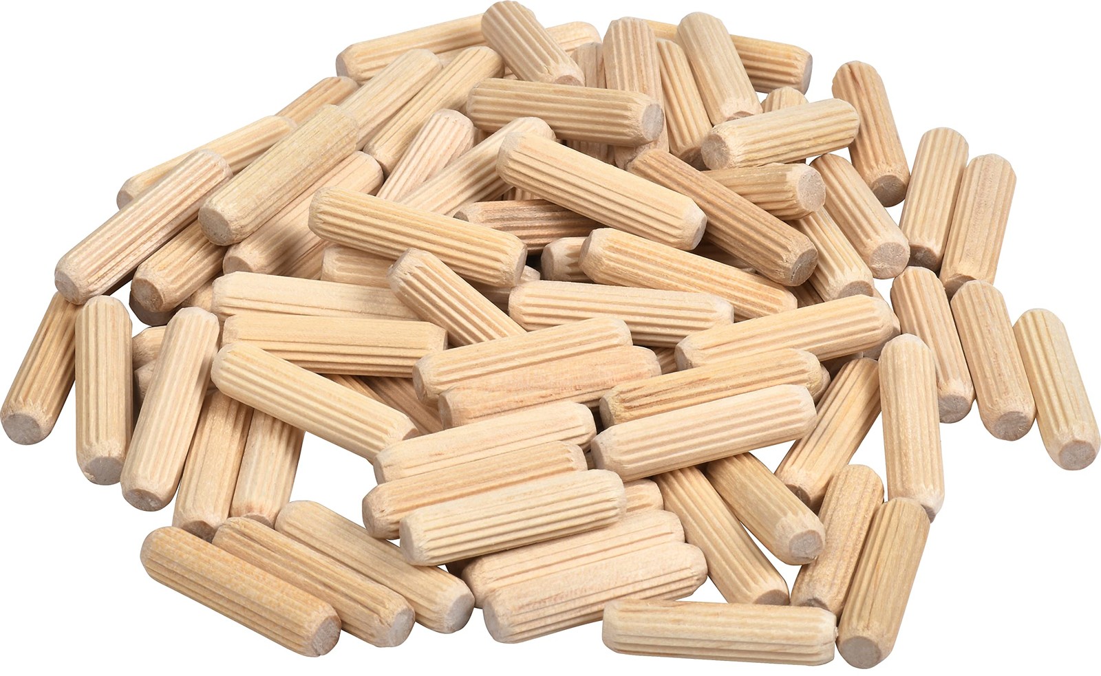 Wood Dowel Pins – Fluted – 1/4″ Diameter (1/4″ x 1″, 100) x Beige