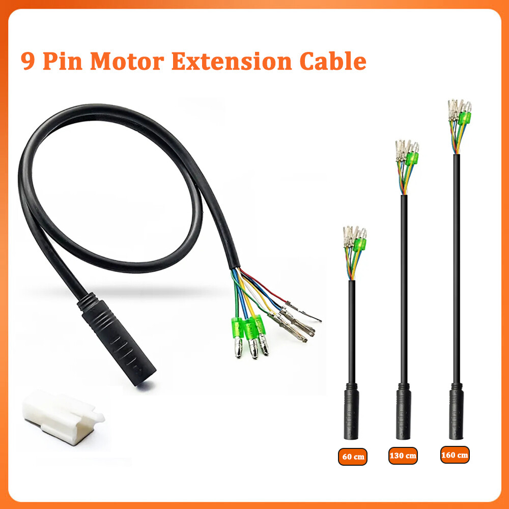 E-Bike Motor Extension Cable Julet 9 Pin Female Adapter 60/130/160cm Wire