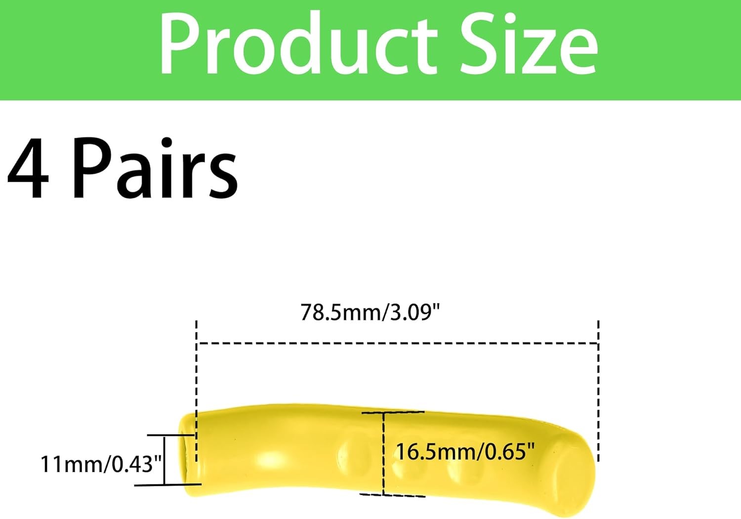 4Pairs Yellow Silicone Brake Lever Grip Covers Anti-Slip Shock MTB BMX Bike