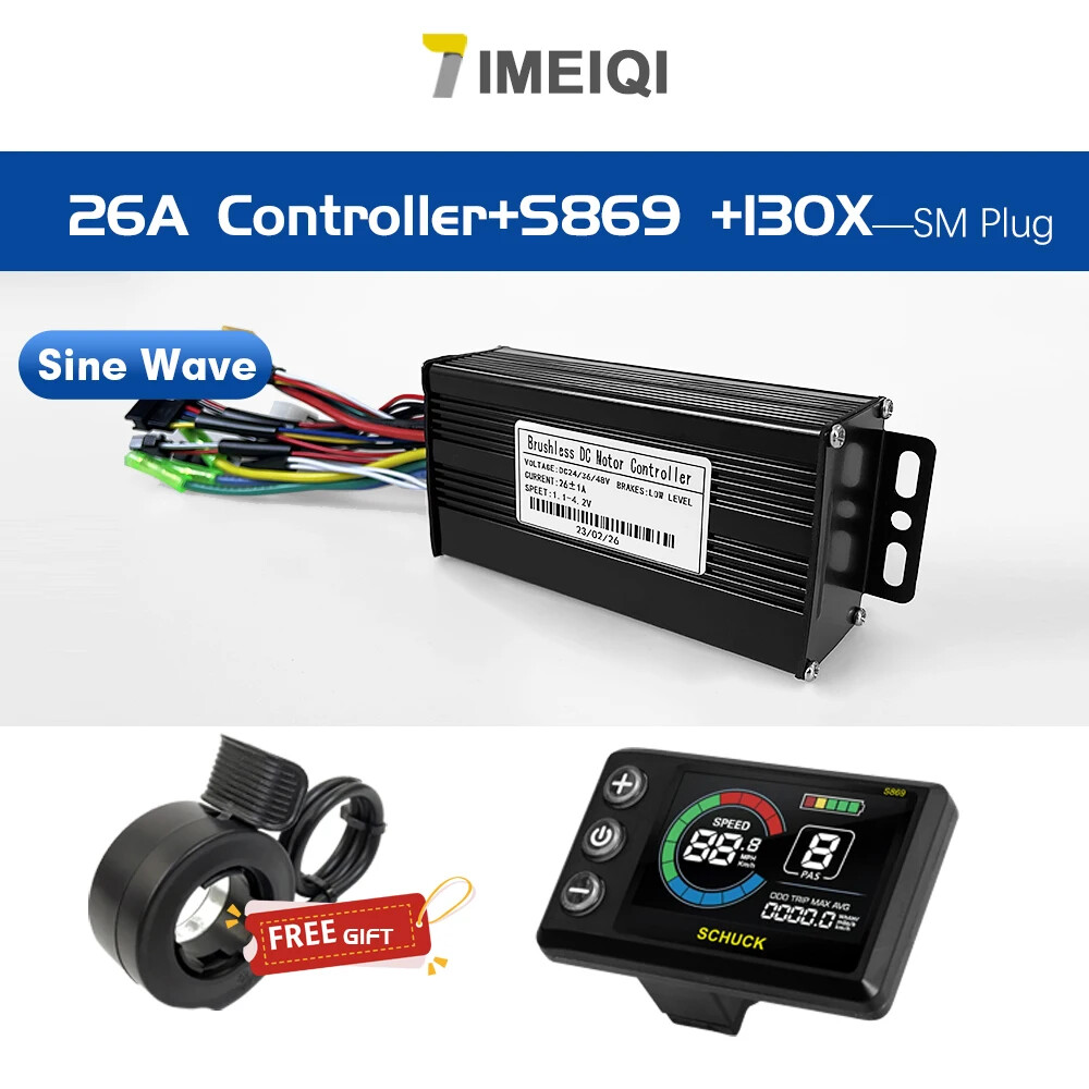 E-bike 3-mode Sine Wave 36V 48V 17A/26A/30A/40A Brushless Motor Controller Kits
