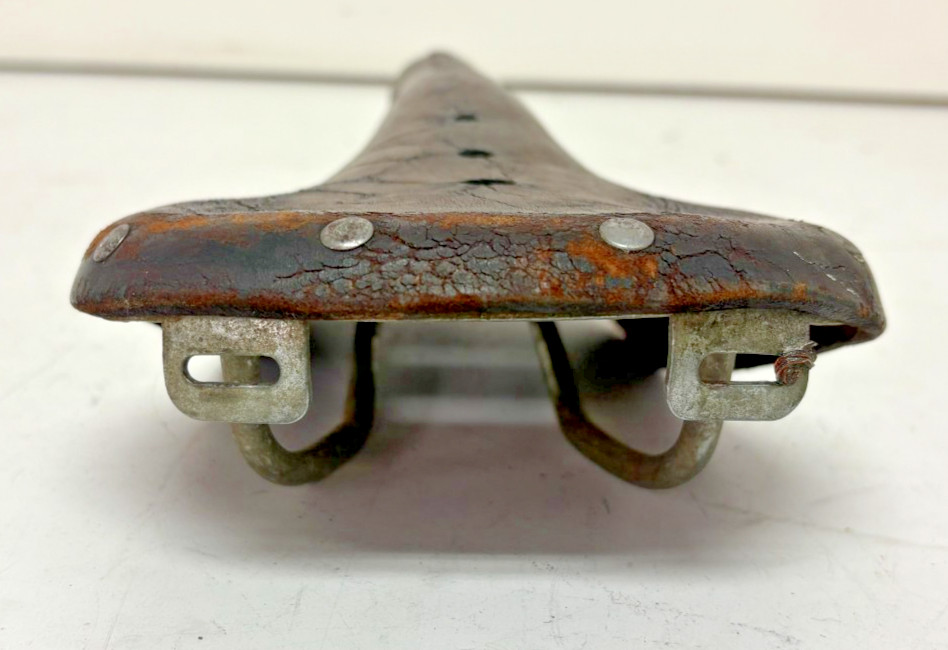 Vintage ADGA La Chatillonnaise Brown Leather Bike Saddle Seat Fast Shipping