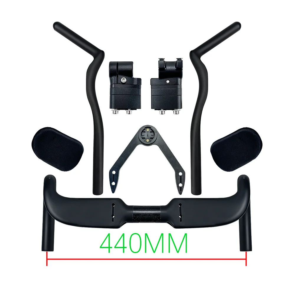 Carbon Fully Internal Wiring Road Bike TT Rest handlebar Triathlon Bar 400-440mm
