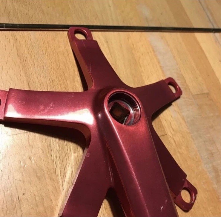 Sugino 75 Crankset RARE RED DISCONTINUED Anodized Rare Limited Edition Track NJS