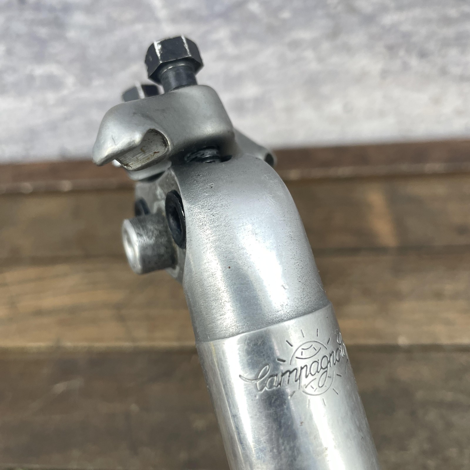 Vintage Campagnolo Seatpost 25mm French Silver Alloy 200mm Road Parts Only
