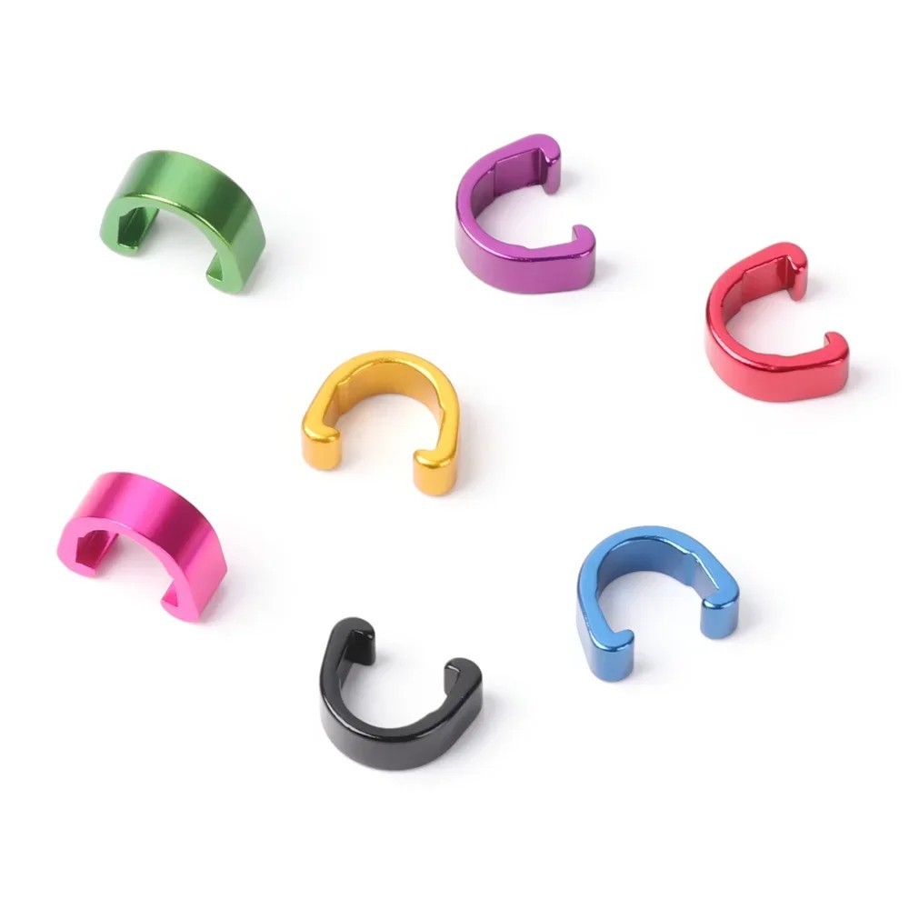 5pcs Bike Cable Clips C Shape Aluminum Alloy Brake Derailleur Line Buckle MTB