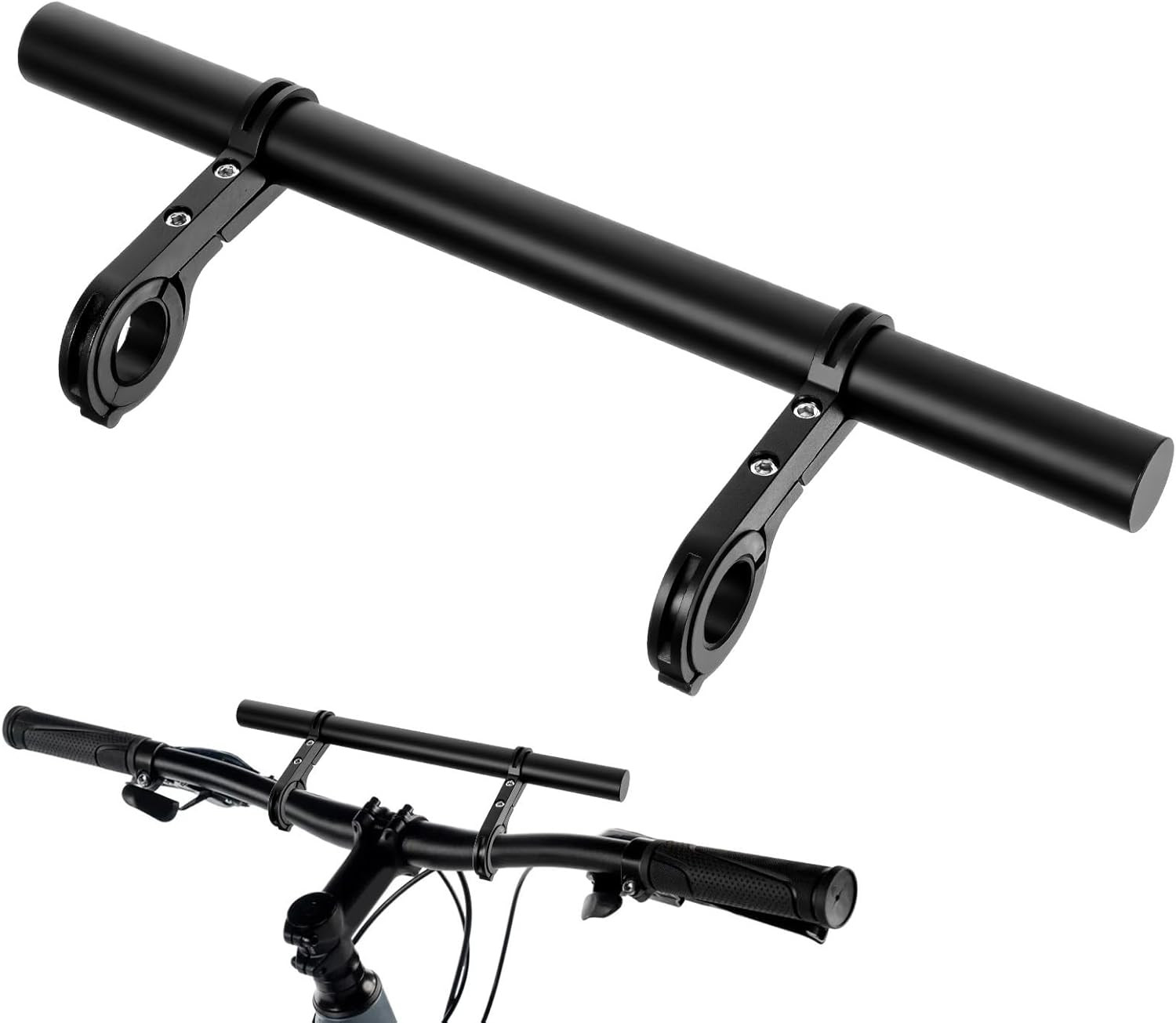 Bike Double Handlebar Extender, 11.8″(30 Cm) Super Long Aluminum Alloy Cross Bar