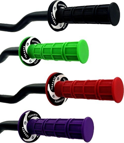 7/8″ 22mm-24mm Motorcycle Hand Grips, Design with Textured Surfac Color: white