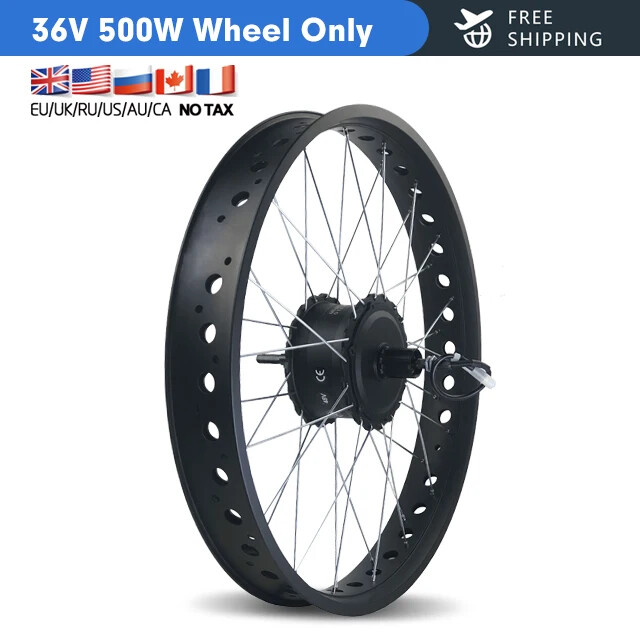 36V48V 500W EBike Fat Rear Cassette Hub Motor Wheel 170mm Dropout Snow Ebike Kit