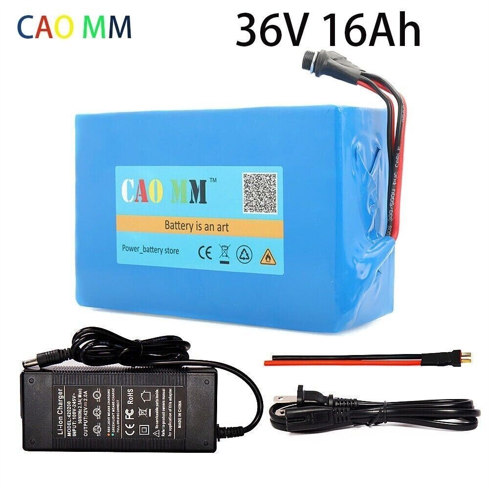 36V 16Ah Lithium Ebike Battery BMS For 100W-1000W Electric Bicycle Bike Motor