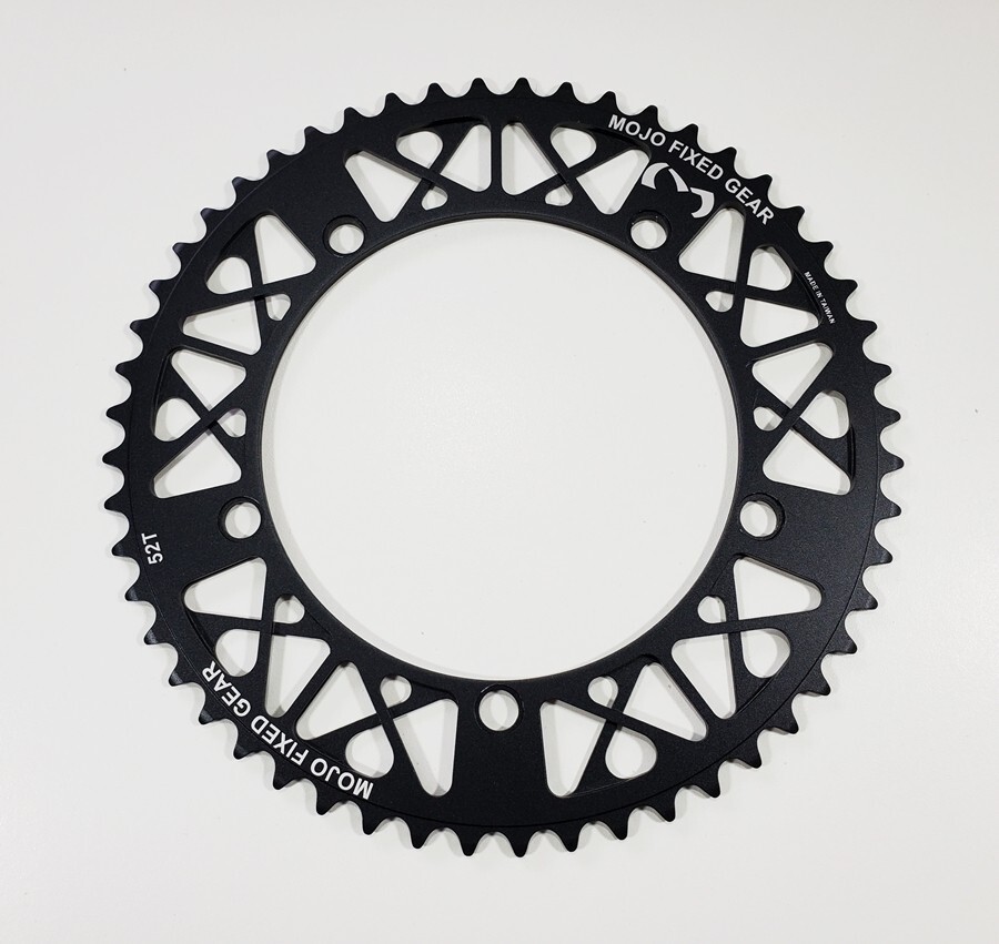 MOJO Fixed Gear Chainring 52T – 144 BCD Track Fixie single speed 1/8″ – BLACK