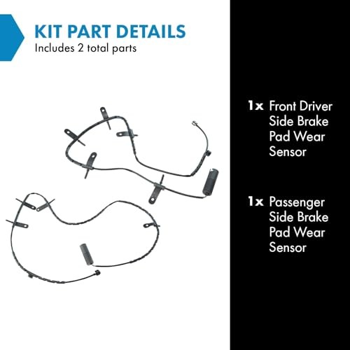 Front Driver & Passenger Side Brake Pad Wear Sensor Set, Brake Pad Wear