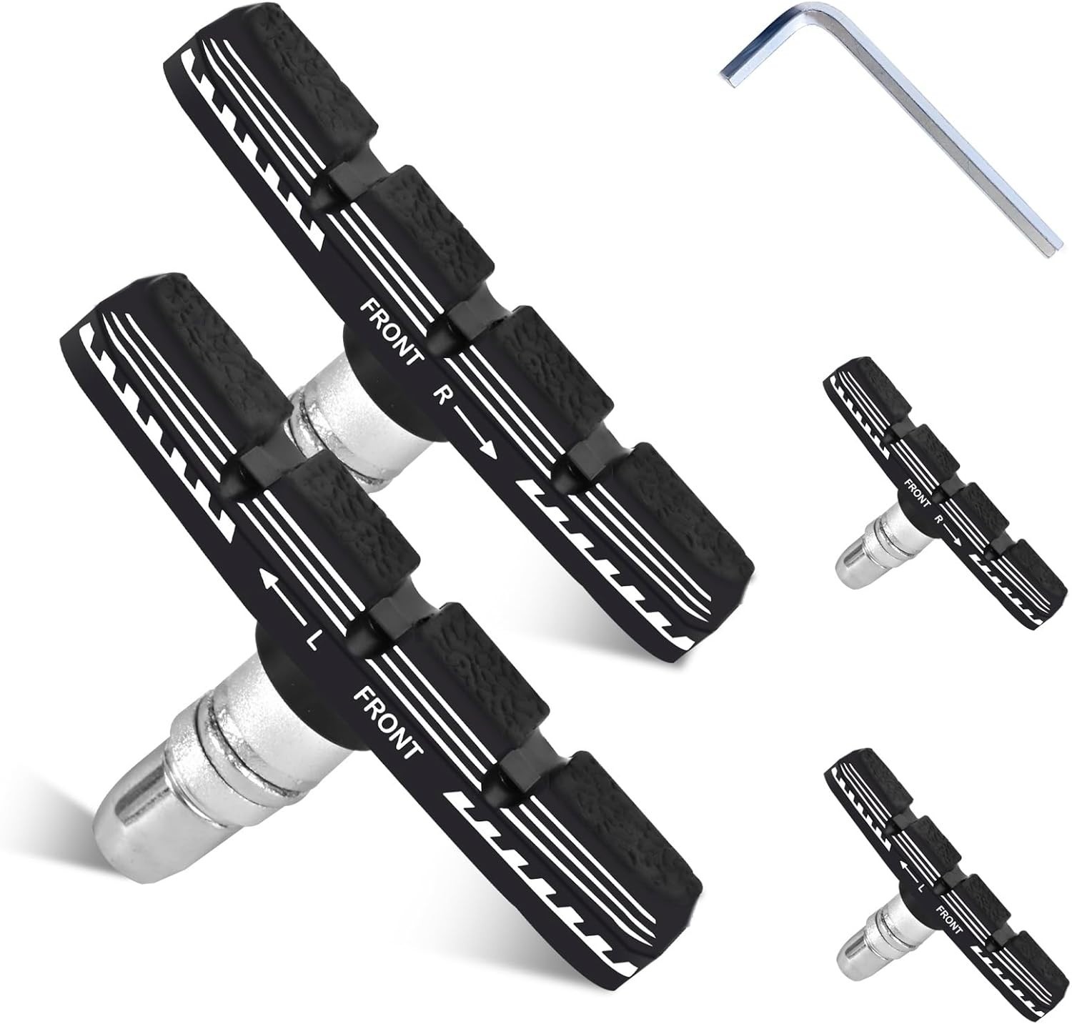 Bike Brake Pads Set, 70mm Universal V-Brake Blocks for Mountain and Road Bicycle