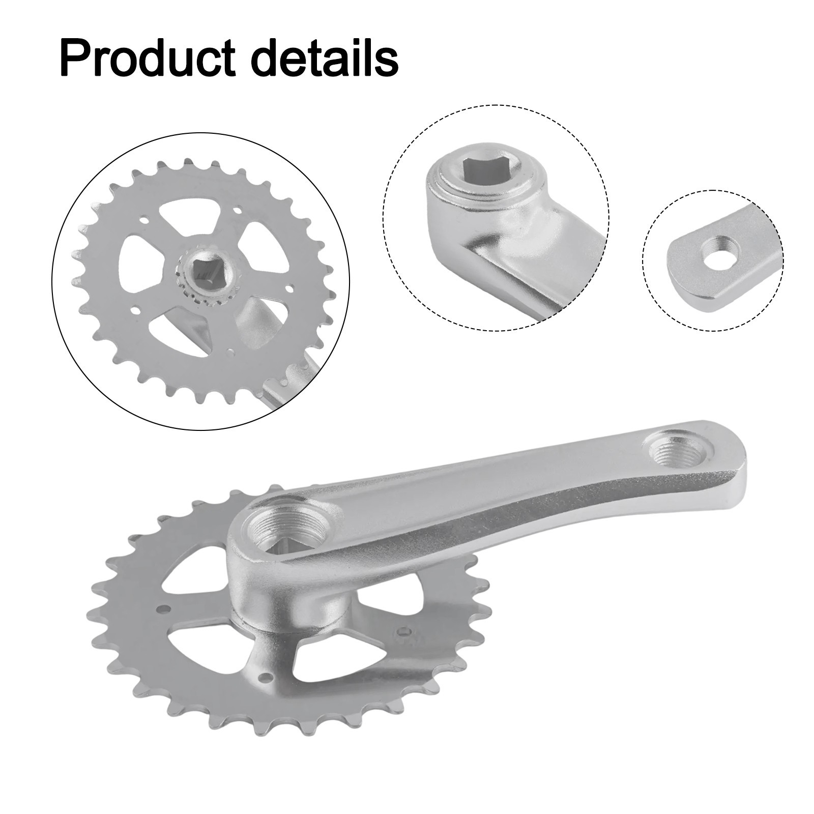 Lightweight Bike Crankset 28T 114mm Aluminum Alloy for Classic Bikes