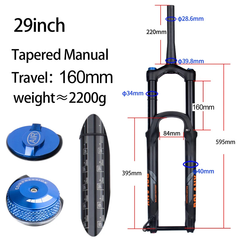XC DH AM Mountain Bike Suspension Fork 175mm Travel Fork Thru Axle Boost Fork