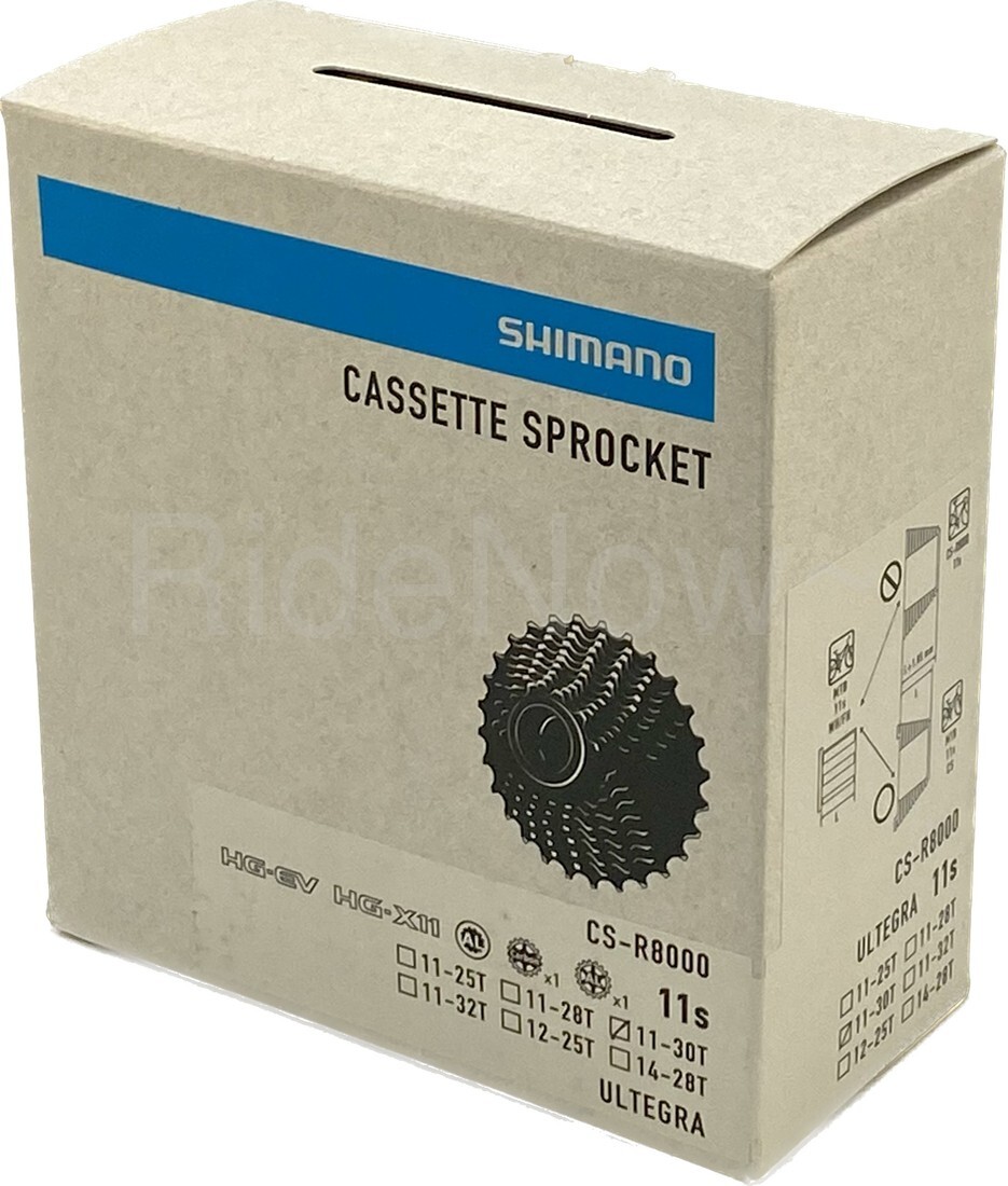 New (11-30T, 11 Speed) Shimano Ultegra R8000 CS-R8000 Road Bike Cassette