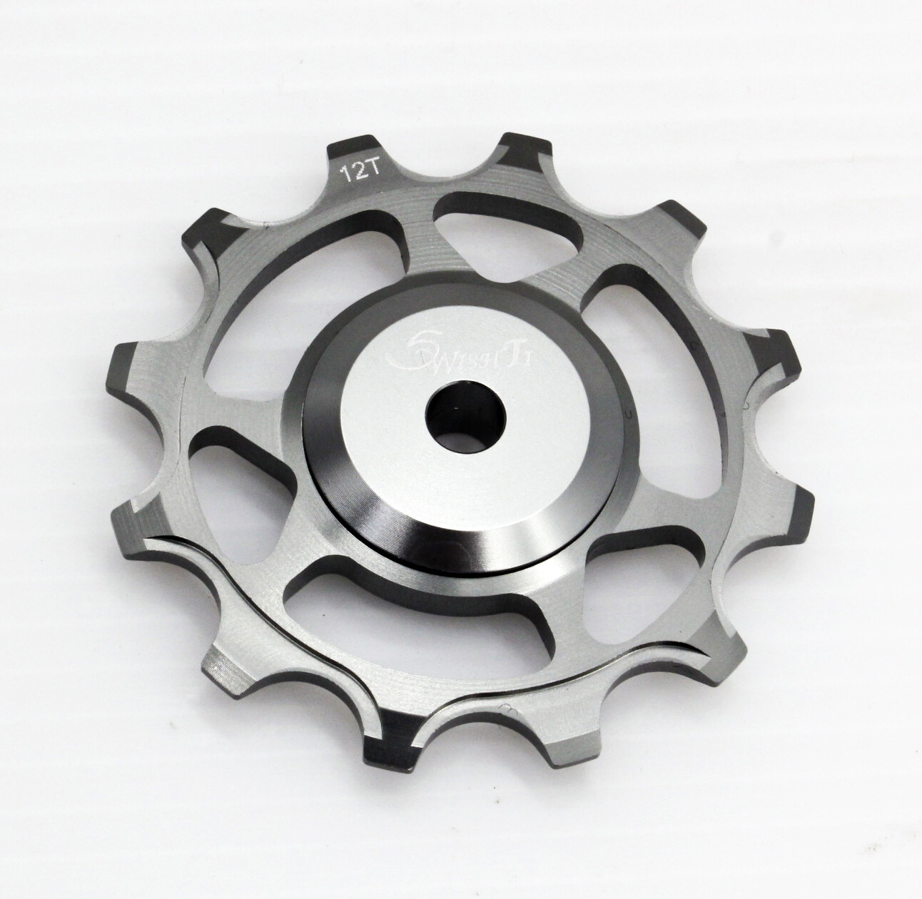 Swishti Narrow-Wide Bike Oversized Fully-CNC Derailleur Pulley 12T Gray