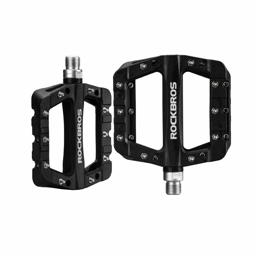 RockBros Mountain Bike Pedals Bike Nylon Pedals 9/16″ Seal Bearing Non-slip