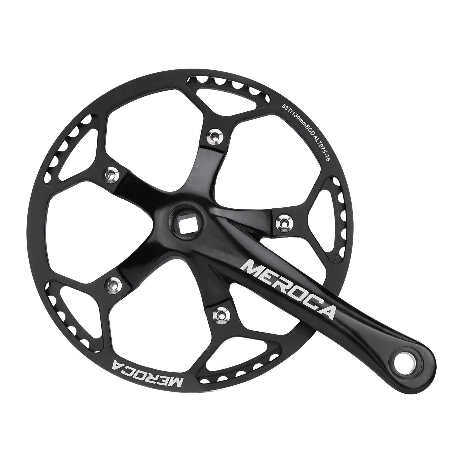 MEROCA Square Taper Crankset 130BCD Crank MTB Folding Bike Bicycle Crank Arms