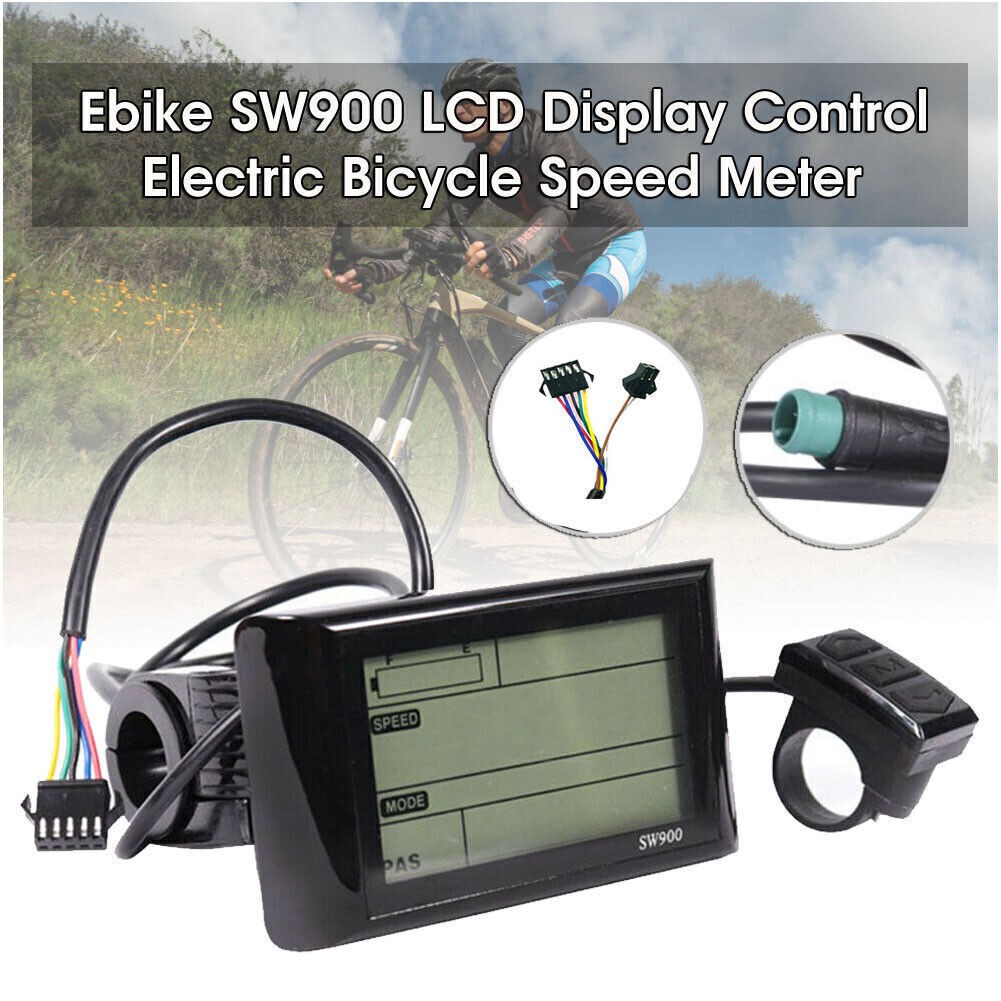 SW900 Ebike LCD Display Meter 24V 36V 48V Control Panel Electric Bicycle Scooter