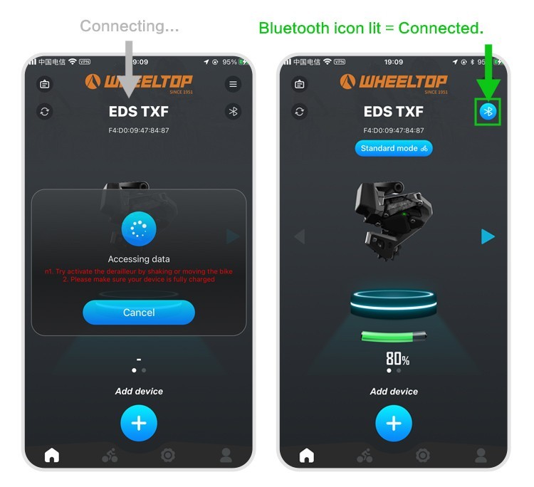 WHEELTOP EDS TXR Wireless Electronic Groupset | Flat Bar | OSPW | 2×3-14 Speed