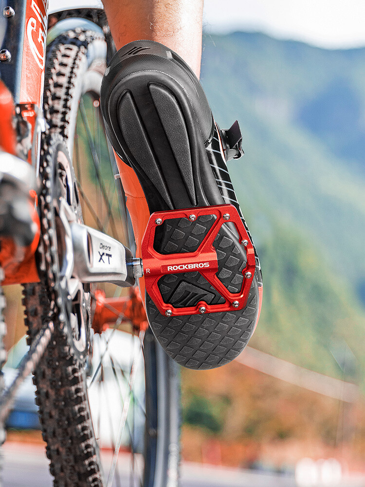 RockBros MTB Pedals 9/16″ Lightweight Aluminum Alloy Sealed Bearing Flat Pedals