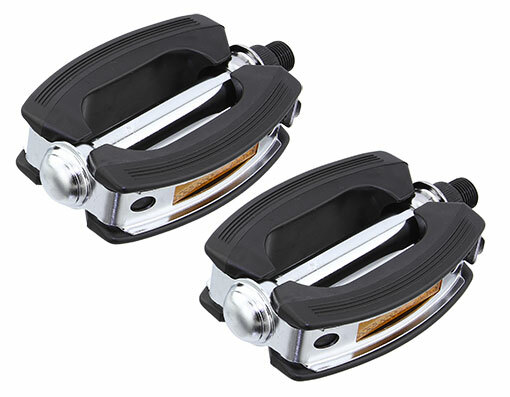 CLASSIC RUBBER PEDALS VP-813 9/16 IN BLACK/CHROME LOWRIDER CRUSIER PEDAL.