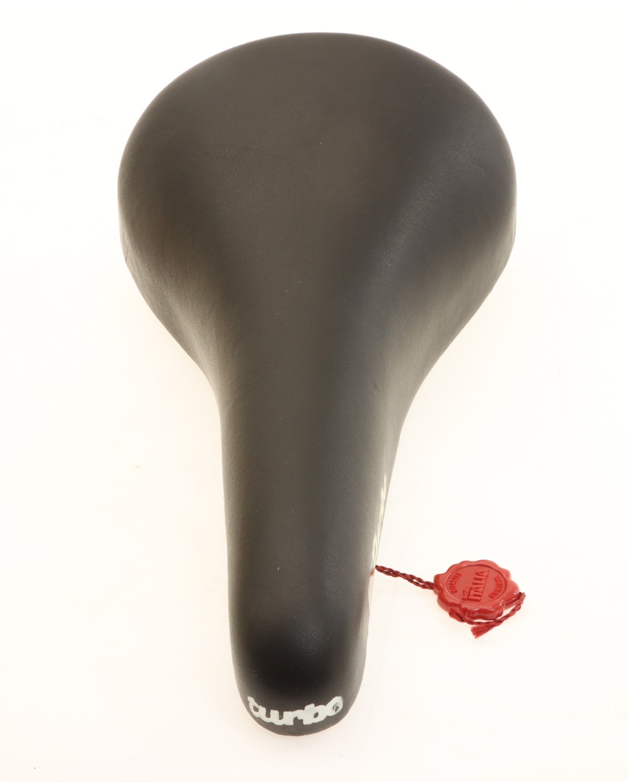 Selle Italia Turbo Leather Saddle Black w/ WC STRIPES 90s Steel NEW in Box NOS