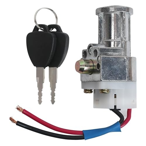 E-Bike Battery Lock Replacement Part with 2 keys, Charger Ignition On/Off