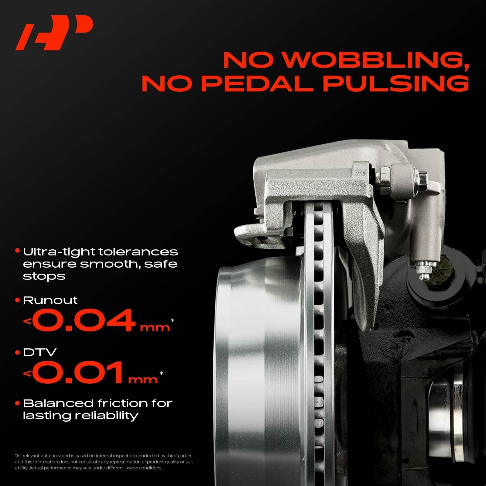 A-Premium 12.01 inch (305mm) Front Drilled and Slotted Disc Brake Rotors Comp…